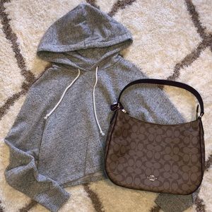 Cropped Gray Hoodie